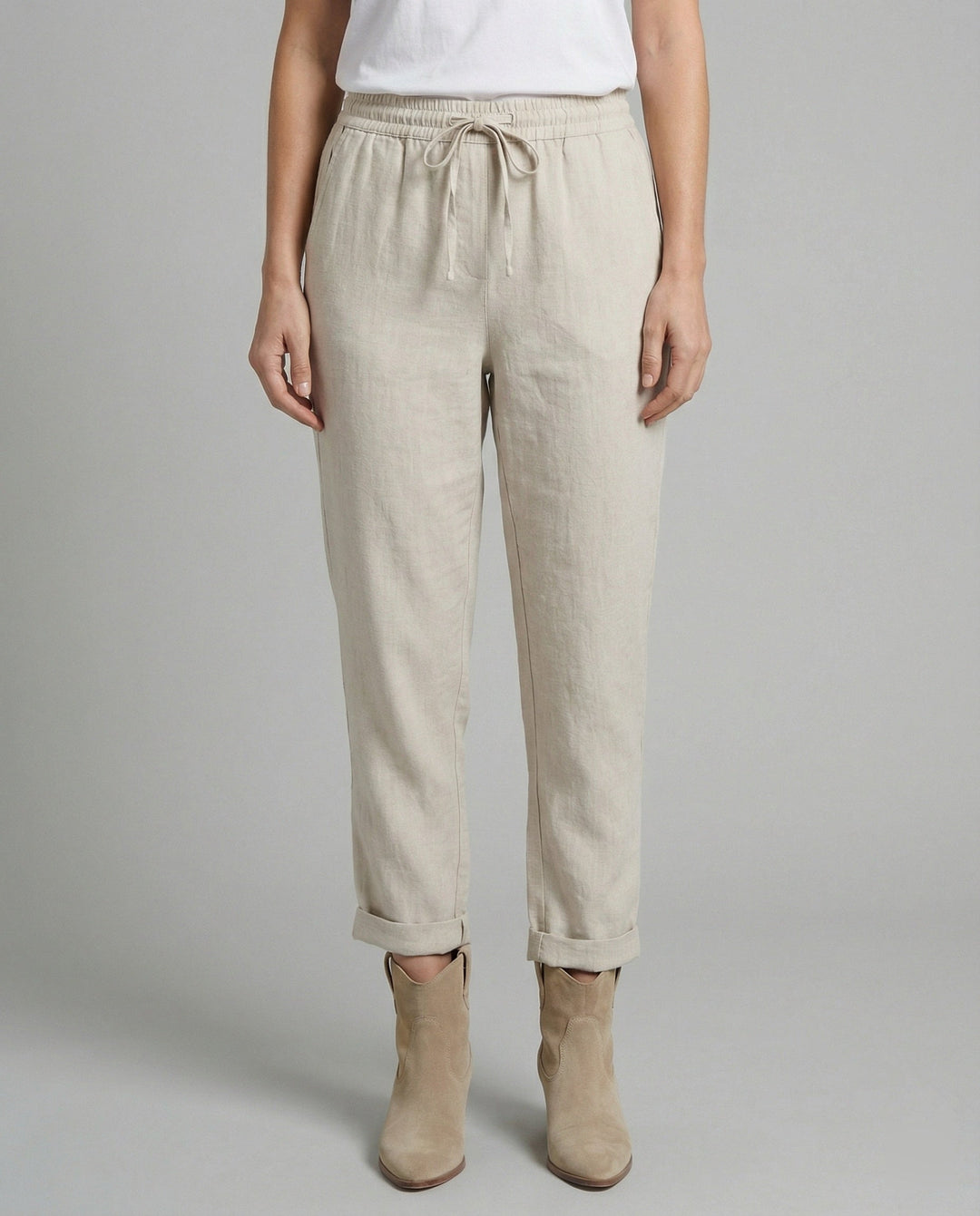 Lässige und Stylische Leinen Hose
