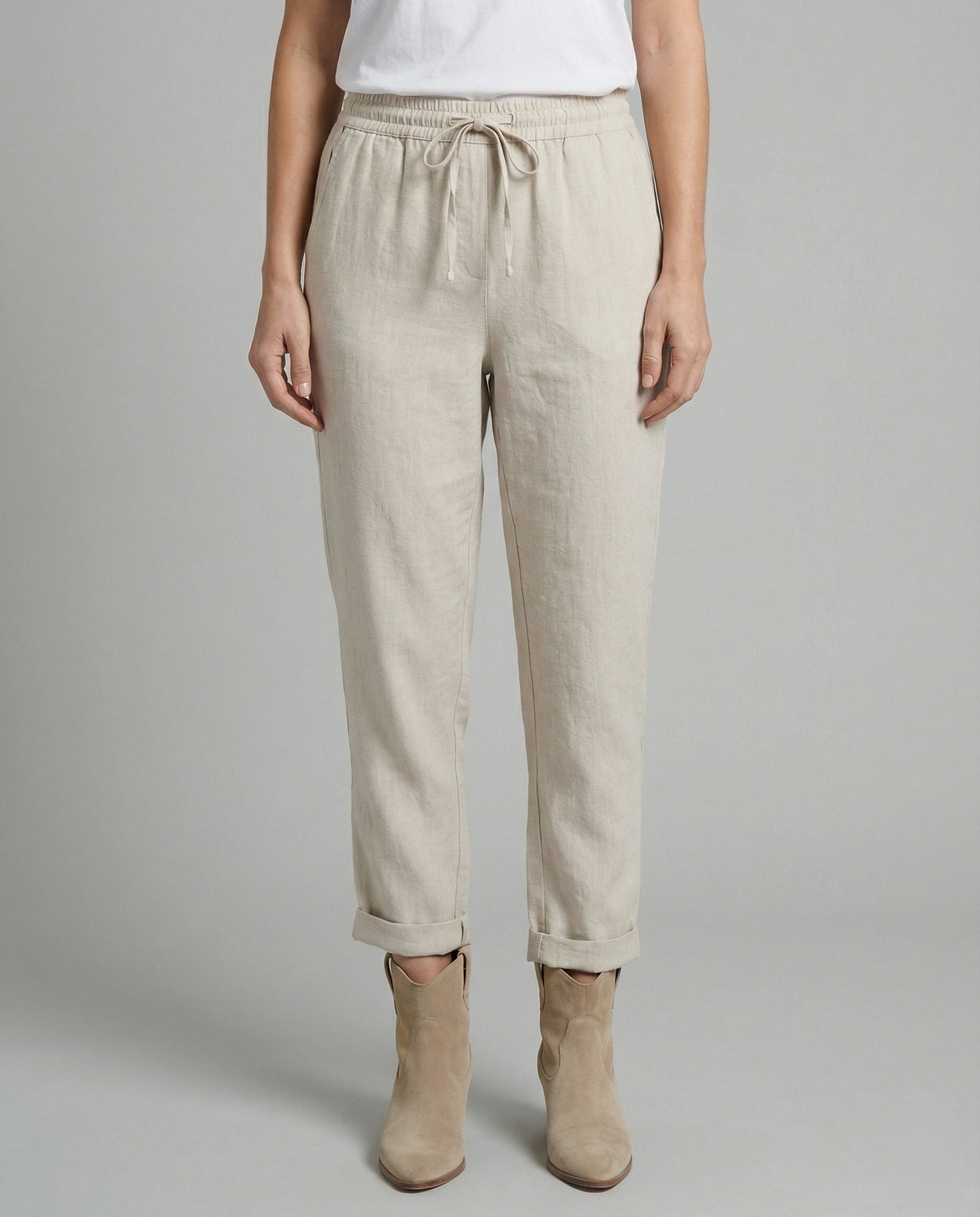 Lässige und Stylische Leinen Hose