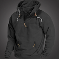 Herren Hoodie - Halbzipper vorne mit Kordelzugkapuze