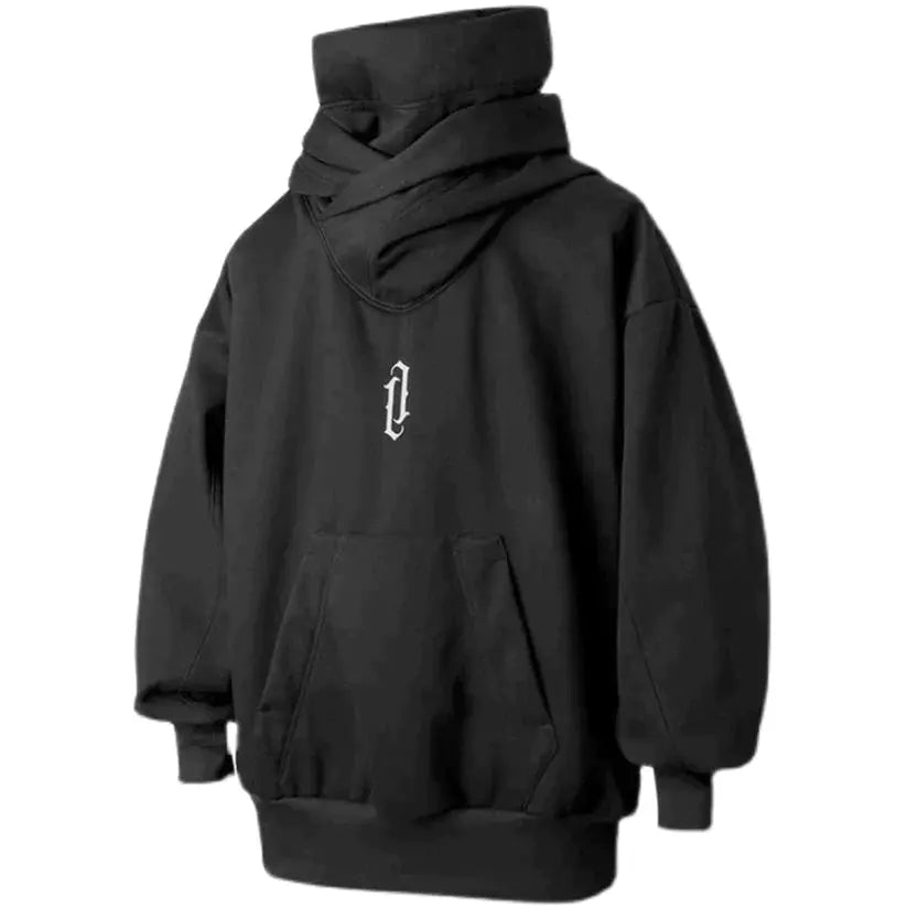 Ninja-Hoodie mit Doppeltem Ausschnitt