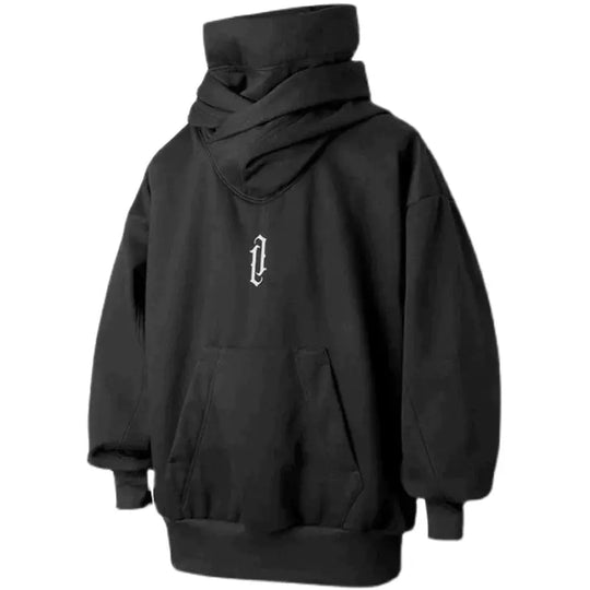 Ninja-Hoodie mit Doppeltem Ausschnitt