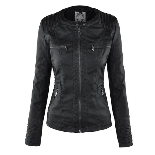 Stilvolle Motorradjacke mit Kapuze