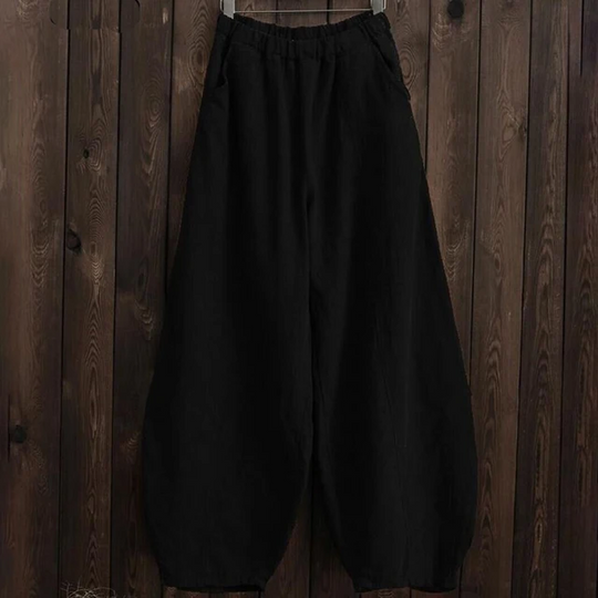 Baumwoll-Leinen-Hose