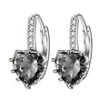 Damen Mädchen Süße Silber Sterlingsilber Kristall Huggie Creolen Ohrringe | Shop Nory
