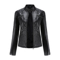 Lederjacke für Damen - Modische Jacke mit Reißverschluss