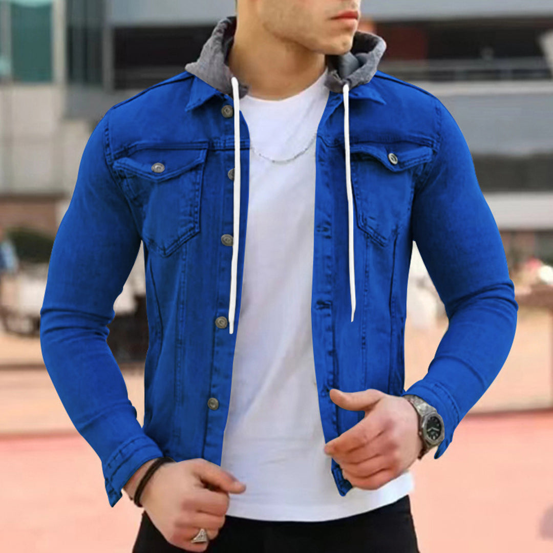 Denim-Shirt mit Kapuze