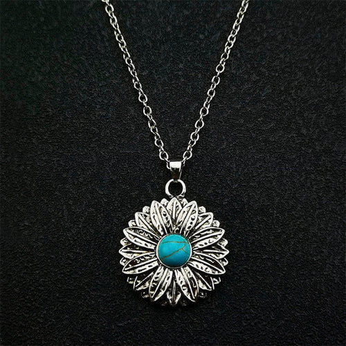 Böhmische Sonnenblume-Anhänger-Halskette | Shop Nory