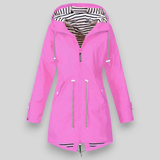Damen Wasserdichte Jacke Elegant und Praktisch Regenbekleidung