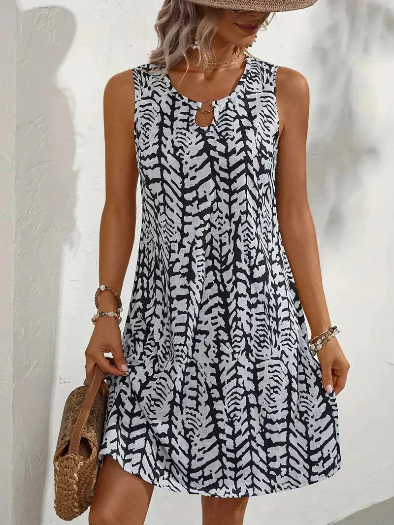 Shopnory | Ärmelloses Sommer-Mini-Kleid Leichter und Atmungsaktiver Stoff