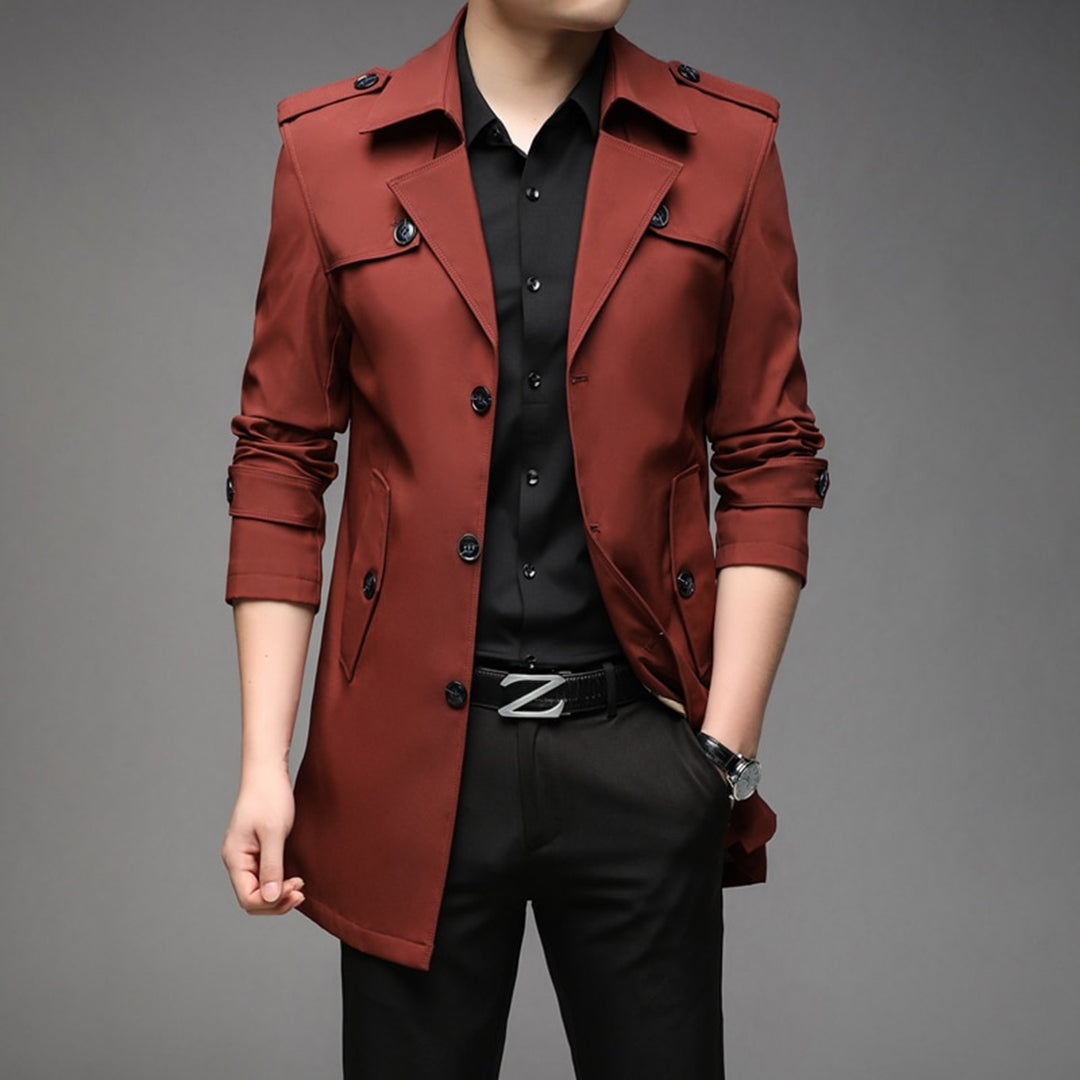 Herren Stilvoller Trenchcoat - Wasserdicht & Winddicht