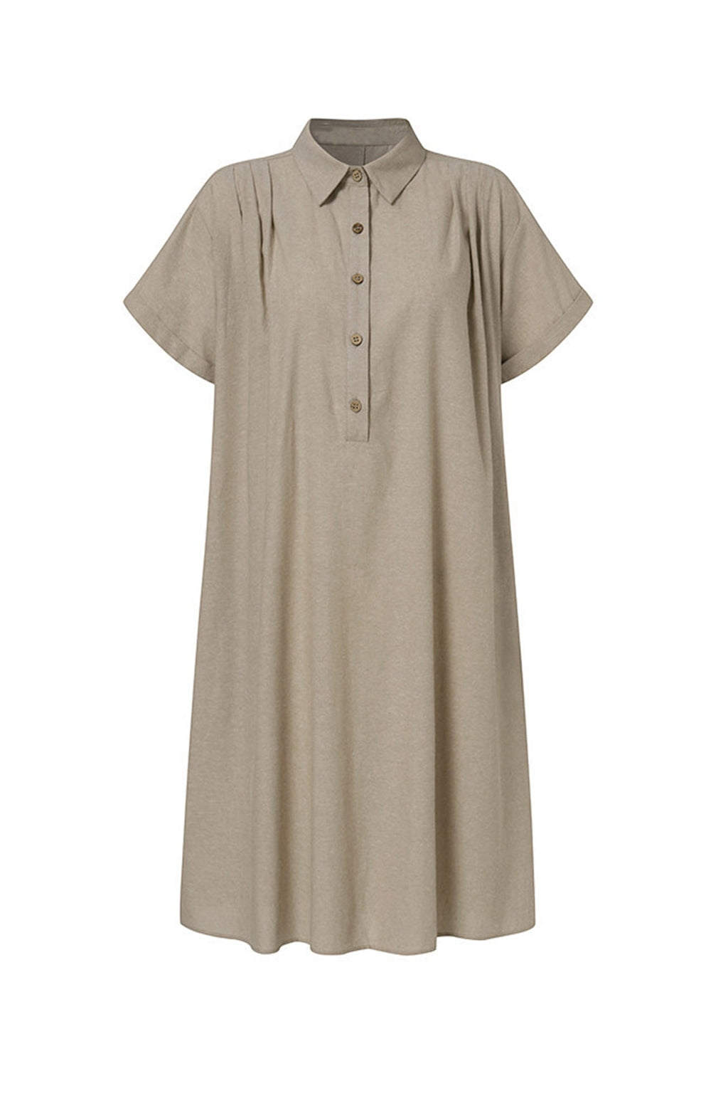 Knopf Unten Baumwoll Strandkleid