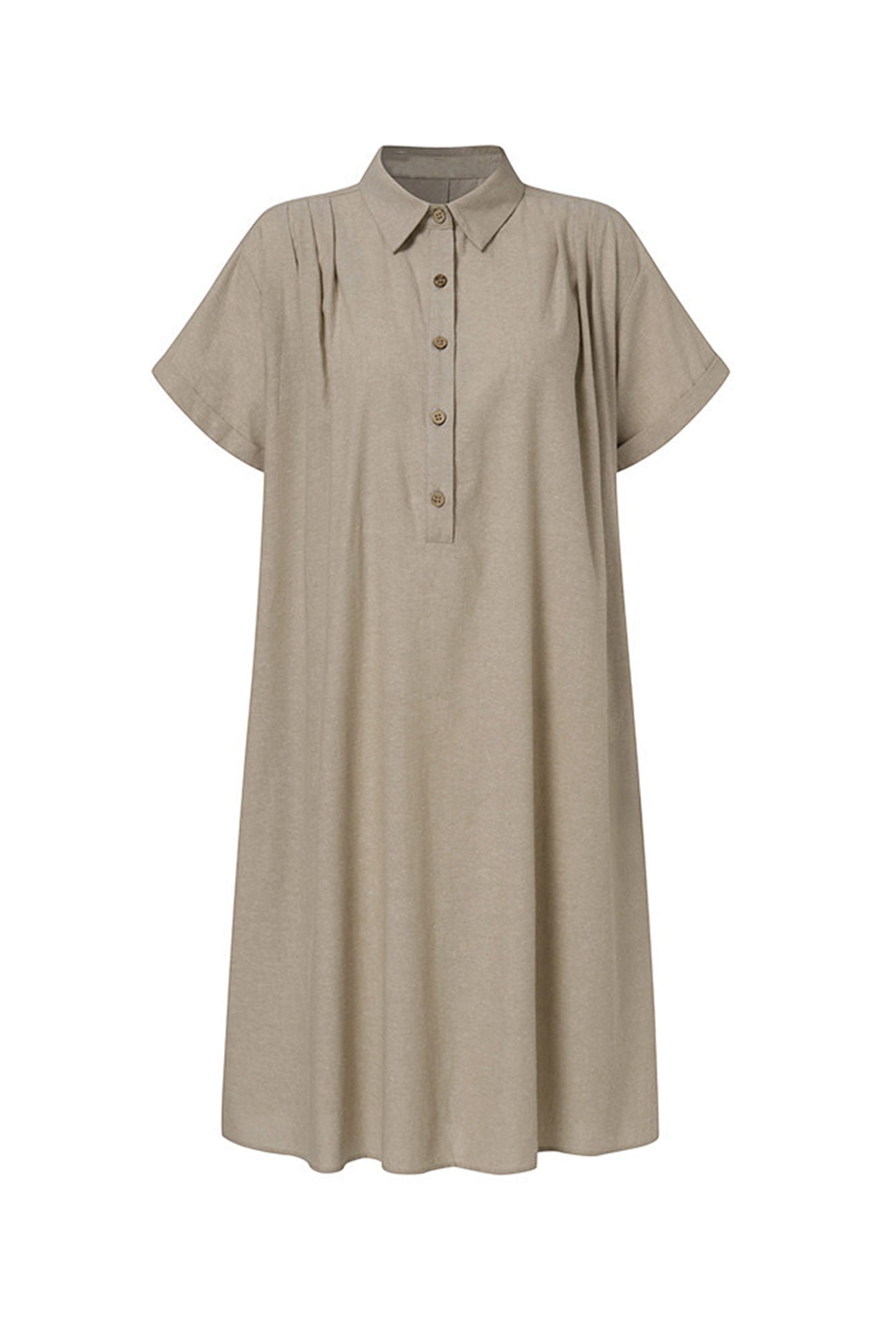 Knopf Unten Baumwoll Strandkleid