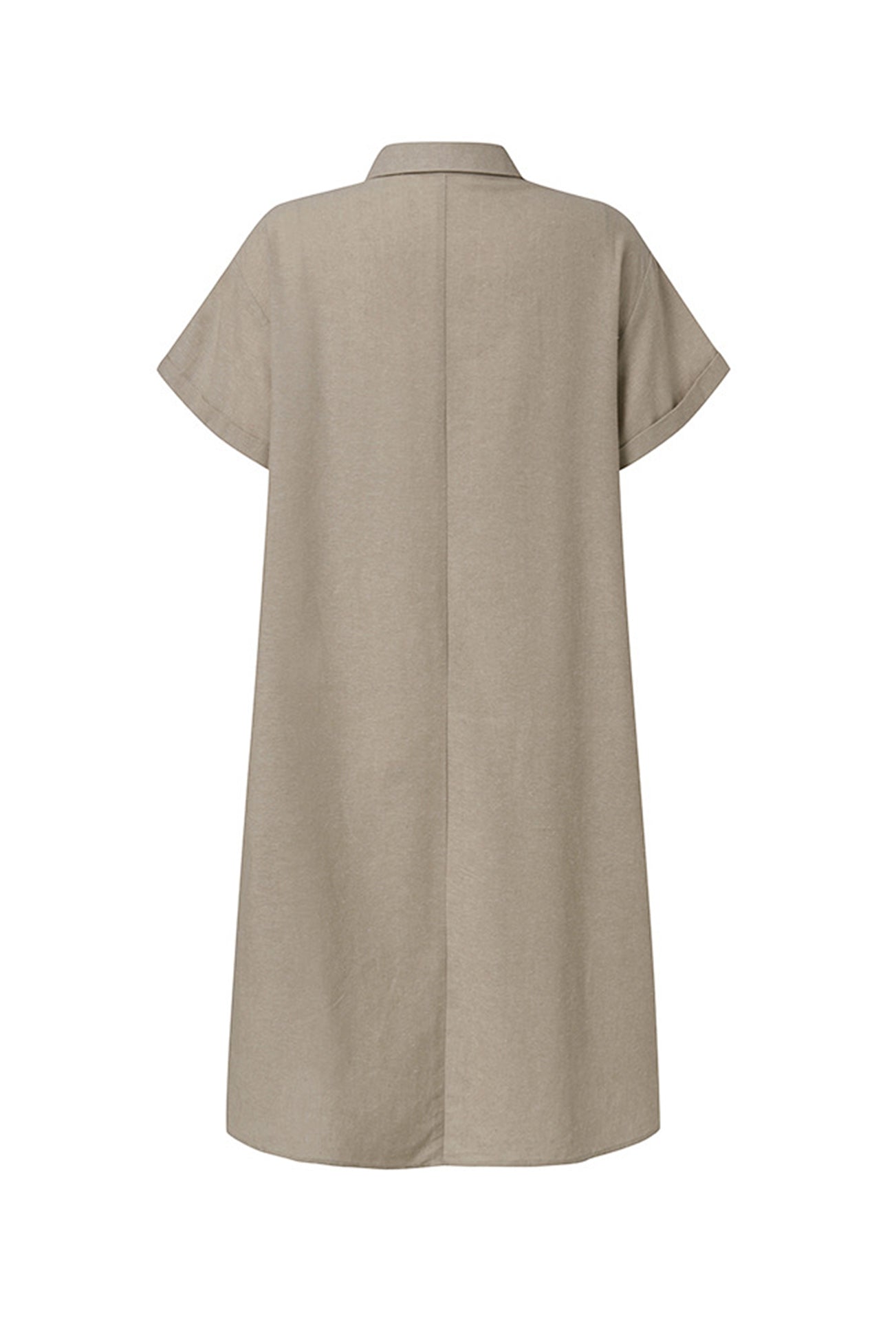 Knopf Unten Baumwoll Strandkleid