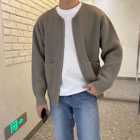 Herren-Cardigan im Strickdesign