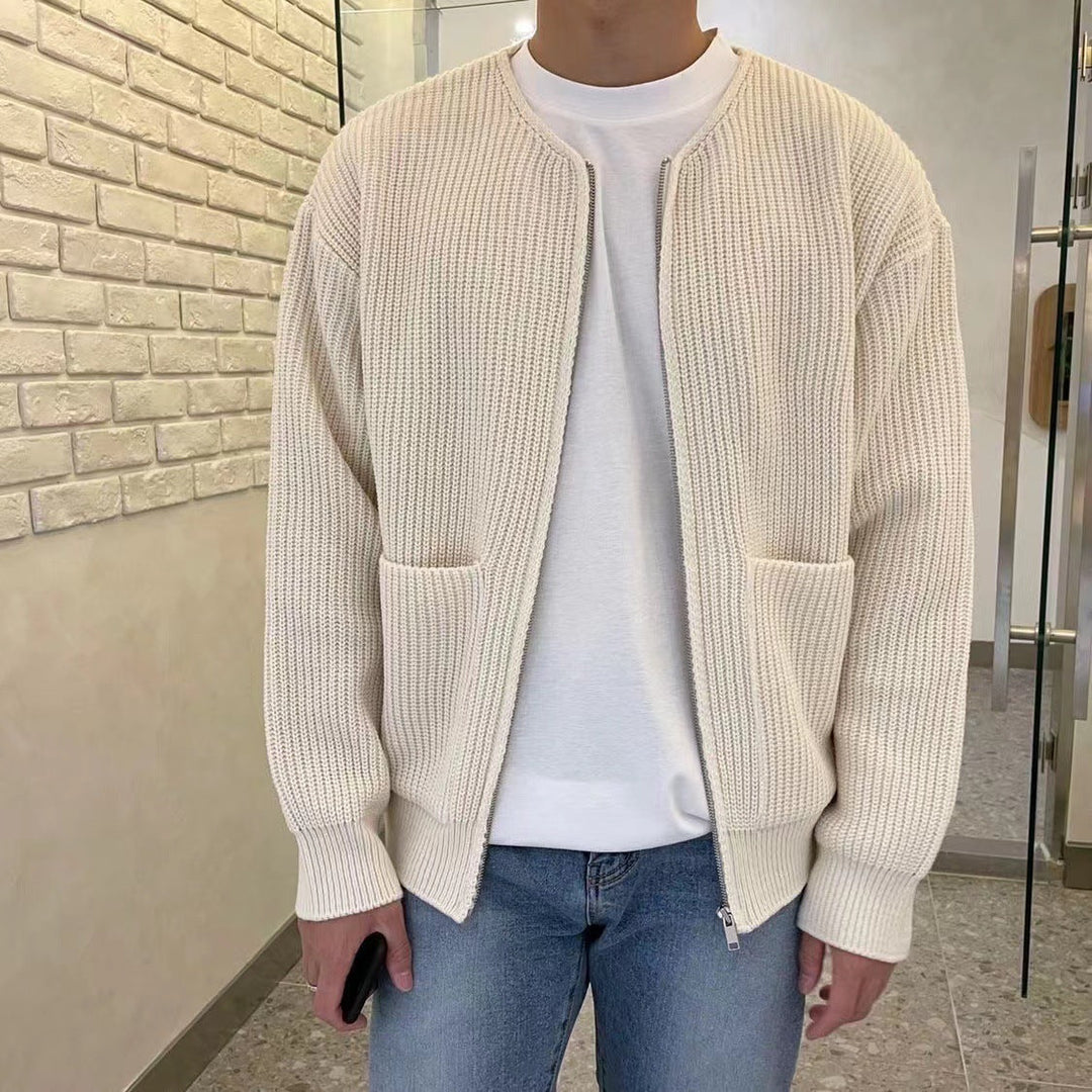 Herren-Cardigan im Strickdesign