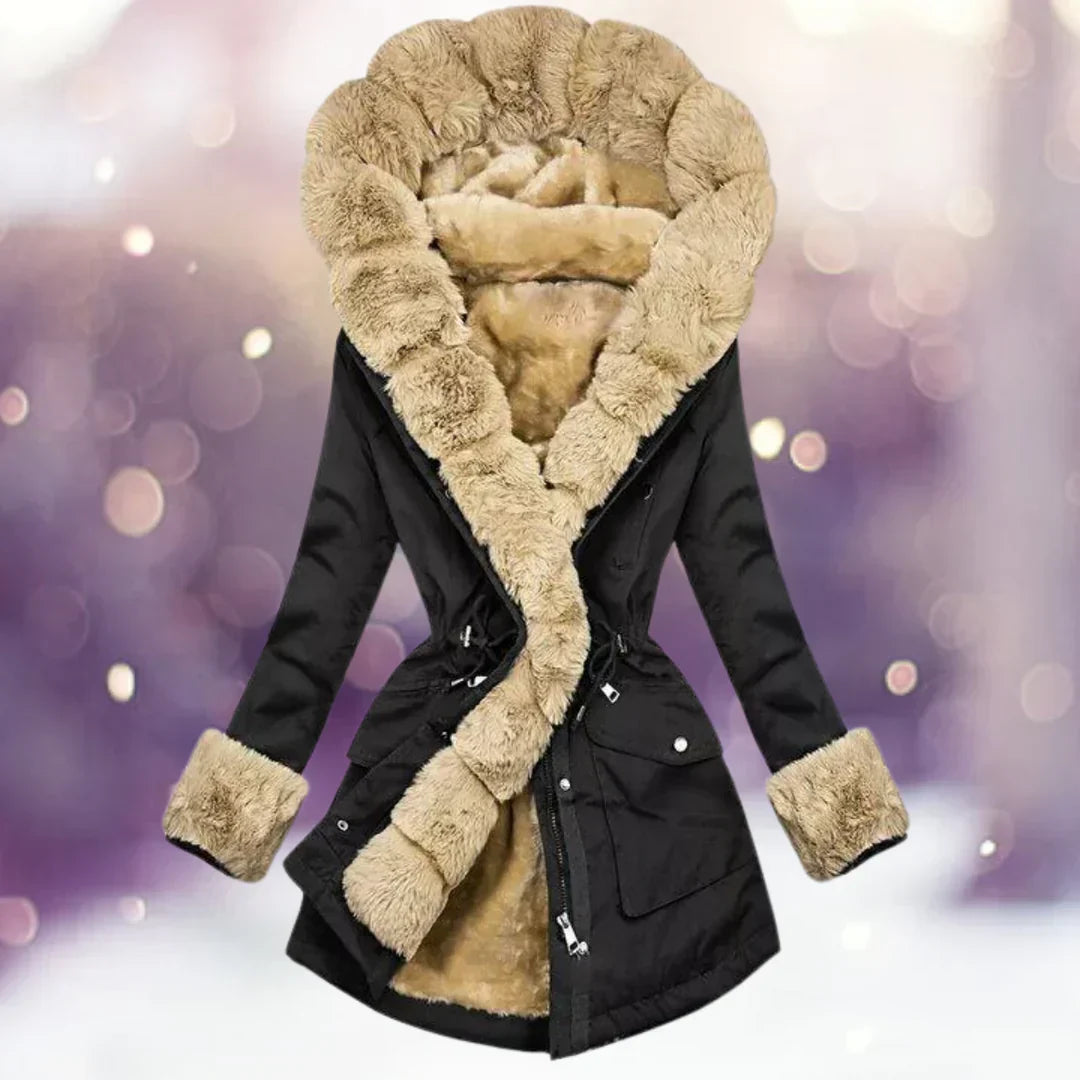 Wintermantel mit Fellfutter für Damen
