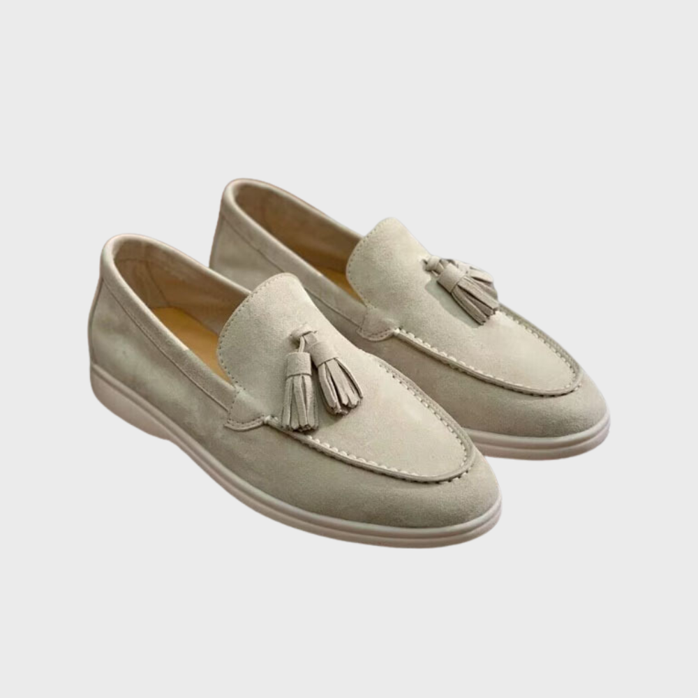 Shopnory | Wildleder Slipper Quasten Slip On Mokassin Zehen Leger & Smart Kleid Schuh