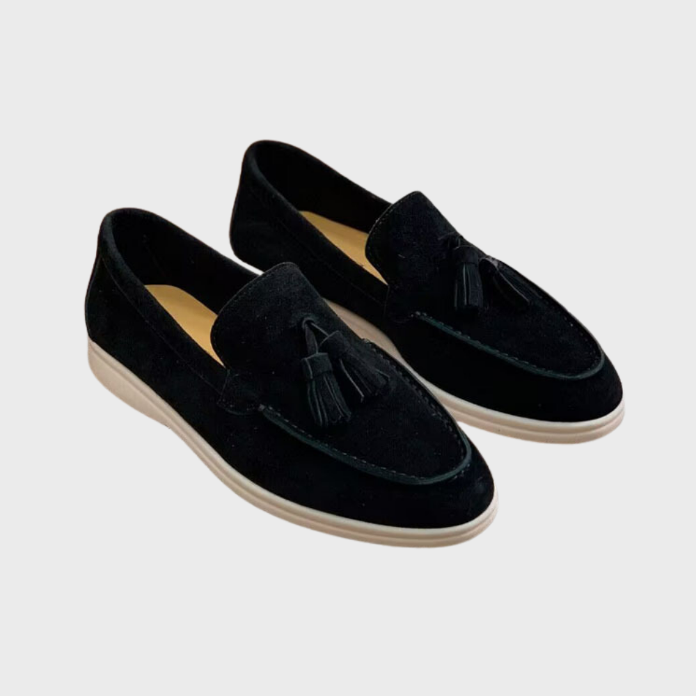 Shopnory | Wildleder Slipper Quasten Slip On Mokassin Zehen Leger & Smart Kleid Schuh