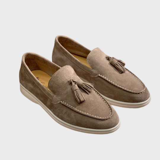 Shopnory | Wildleder Slipper Quasten Slip On Mokassin Zehen Leger & Smart Kleid Schuh