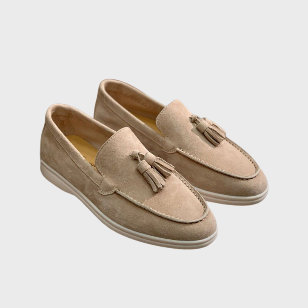 Shopnory | Wildleder Slipper Quasten Slip On Mokassin Zehen Leger & Smart Kleid Schuh