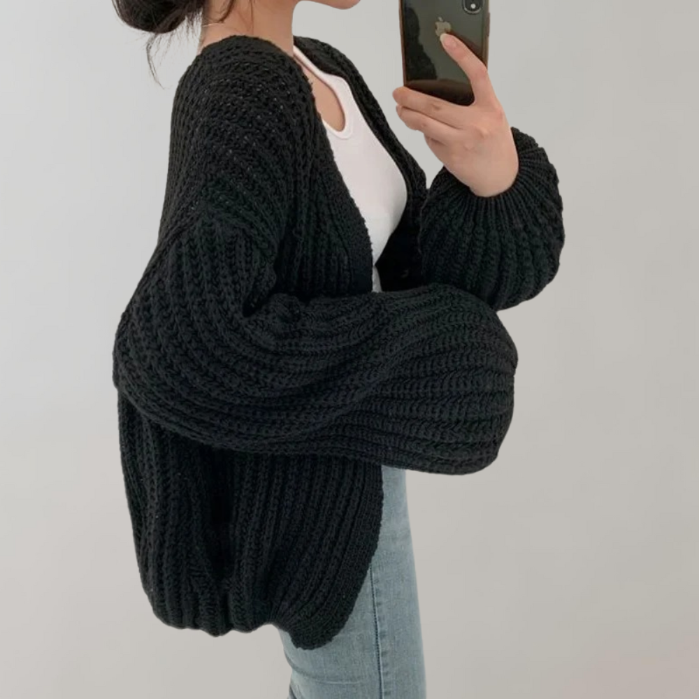 ShopNory | Bequeme Langärmelige Strickjacke Für Frauen