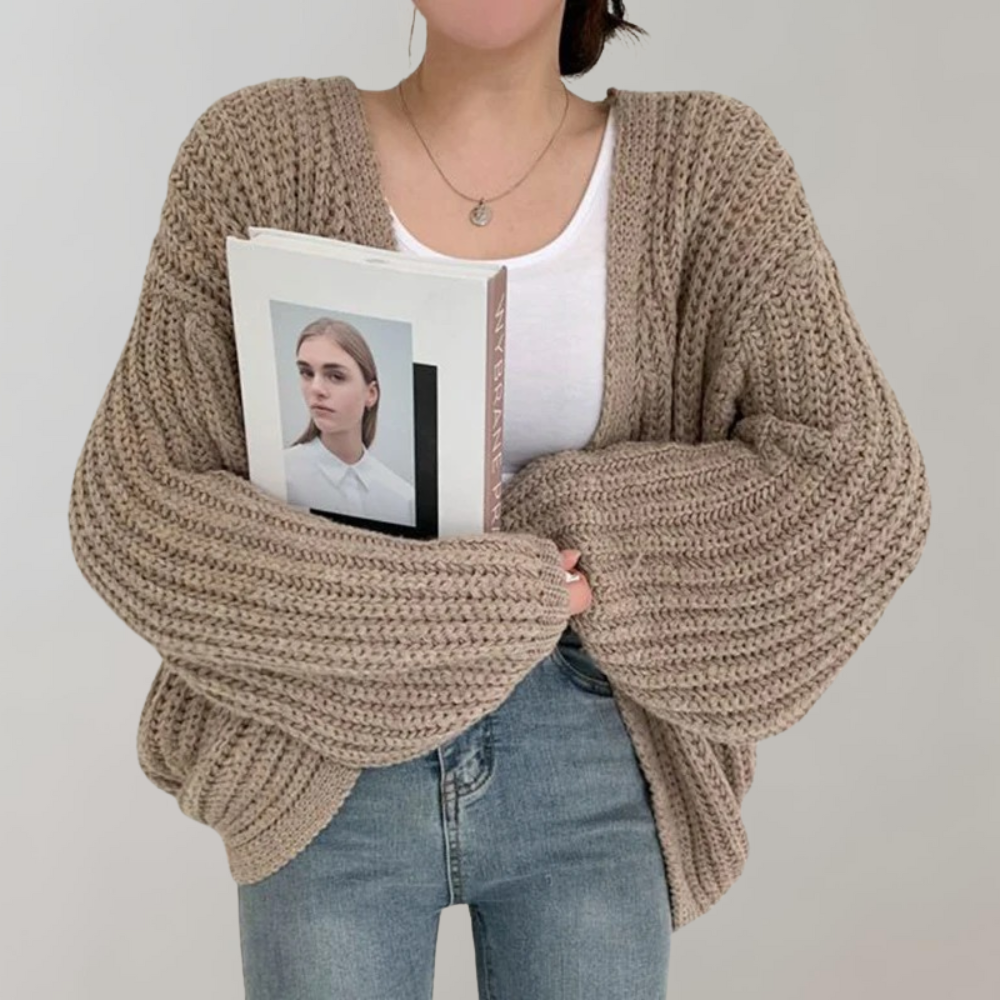 ShopNory | Bequeme Langärmelige Strickjacke Für Frauen
