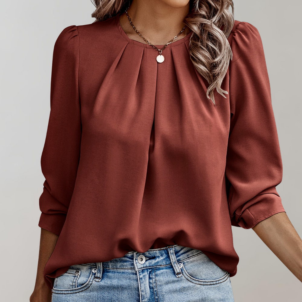 Gepflegte Satin-Bluse für Damen