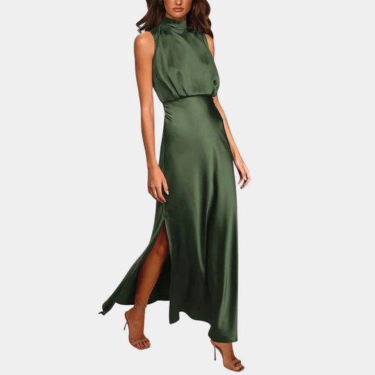 Elegantes Damenkleid Mit Schlitz
