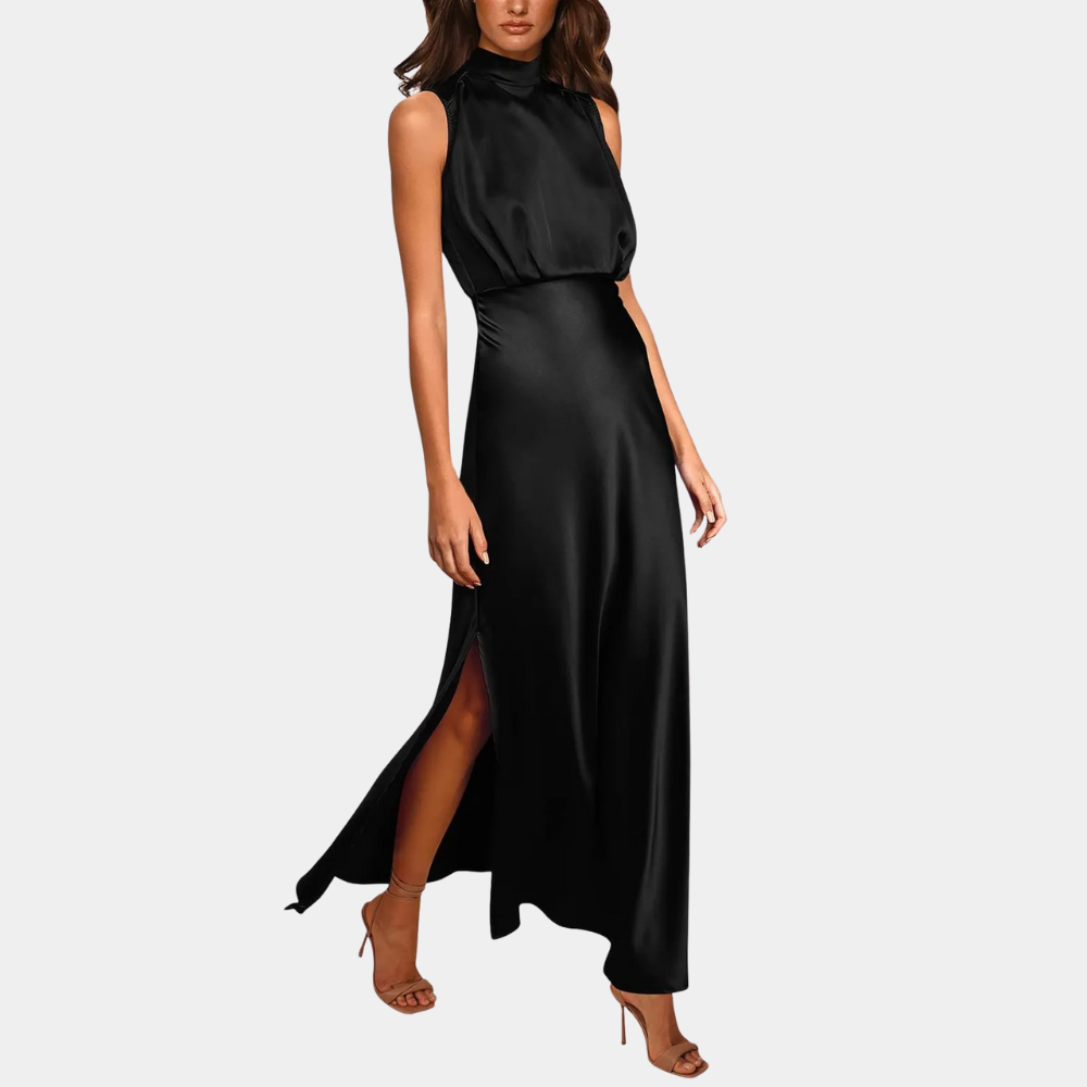 Elegantes Damenkleid Mit Schlitz