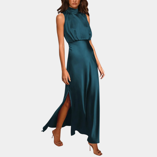 Elegantes Damenkleid Mit Schlitz