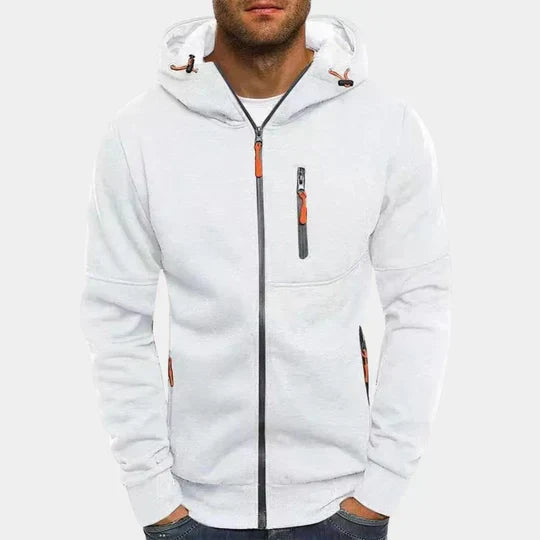 Herren Sweatshirt mit Kapuze Und Reißverschluss