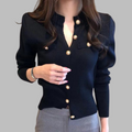 Cardigan - Damen Herbst Eleganter Knopfverschluss Strickcardigan