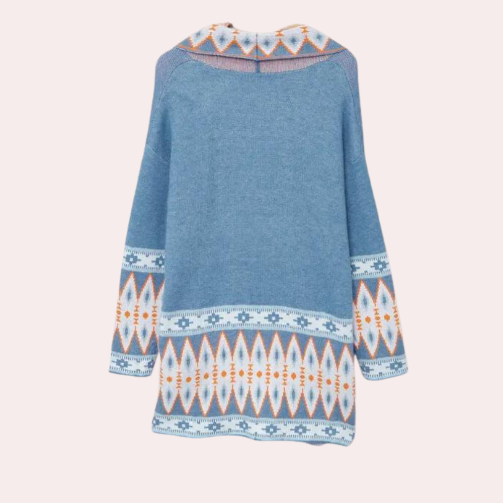Damen Boho Strickjacke Aus Weichem Material