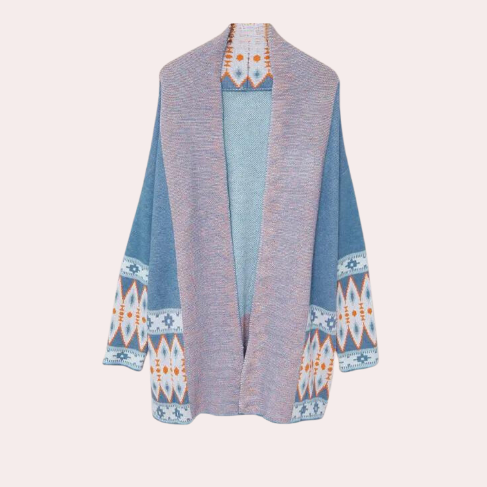 Damen Boho Strickjacke Aus Weichem Material