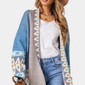 Damen Boho Strickjacke Aus Weichem Material