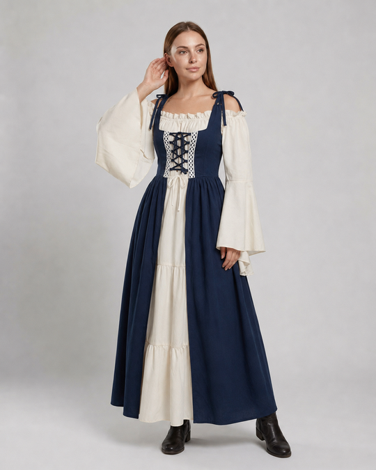 Mittelalterkleid für Damen mit Traditionellem Schnitt für Mittelalterevents | ShopNory