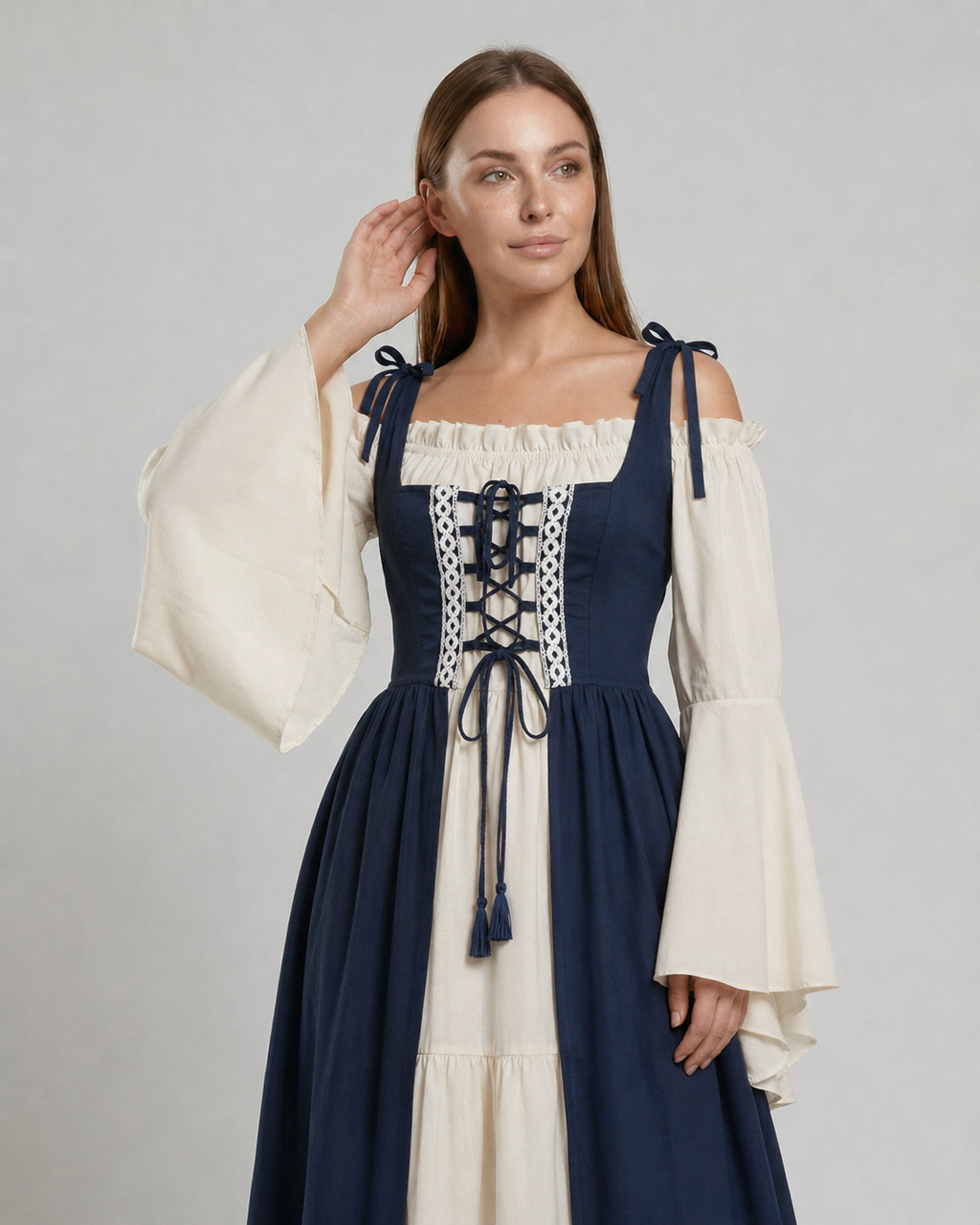 Mittelalterkleid für Damen mit Traditionellem Schnitt für Mittelalterevents | ShopNory