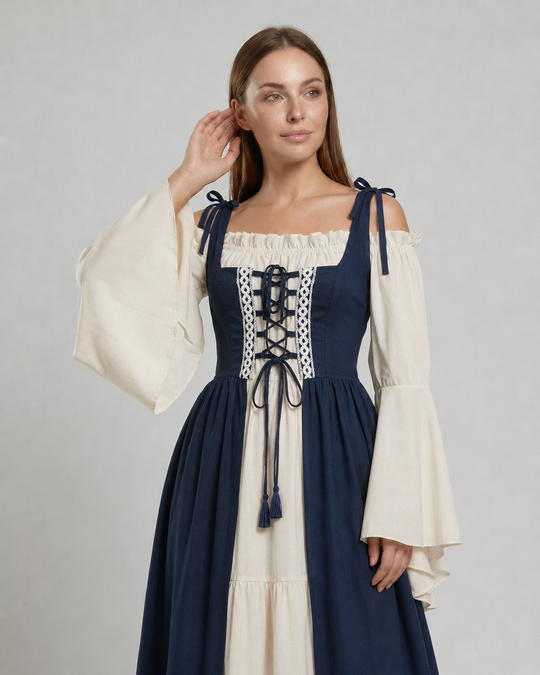 Mittelalterkleid für Damen mit Traditionellem Schnitt für Mittelalterevents | ShopNory