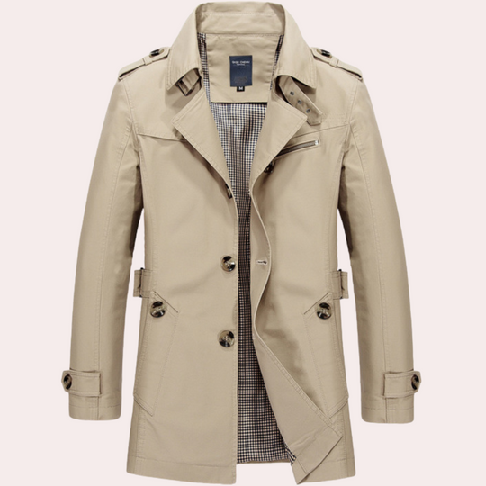 Herren Stilvoller Trenchcoat - Wasserdicht & Winddicht