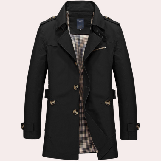 Herren Stilvoller Trenchcoat - Wasserdicht & Winddicht