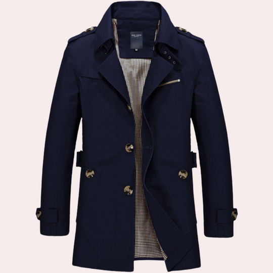 Herren Stilvoller Trenchcoat - Wasserdicht & Winddicht