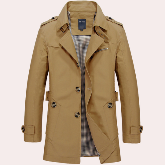 Herren Stilvoller Trenchcoat - Wasserdicht & Winddicht