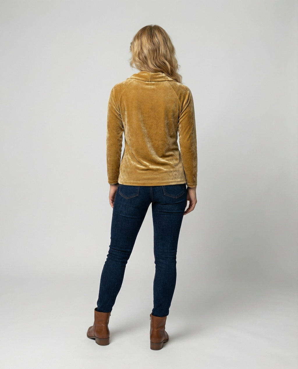 Elegantes Samtshirt Damen Lässig