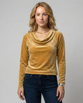 Elegantes Samtshirt Damen Lässig
