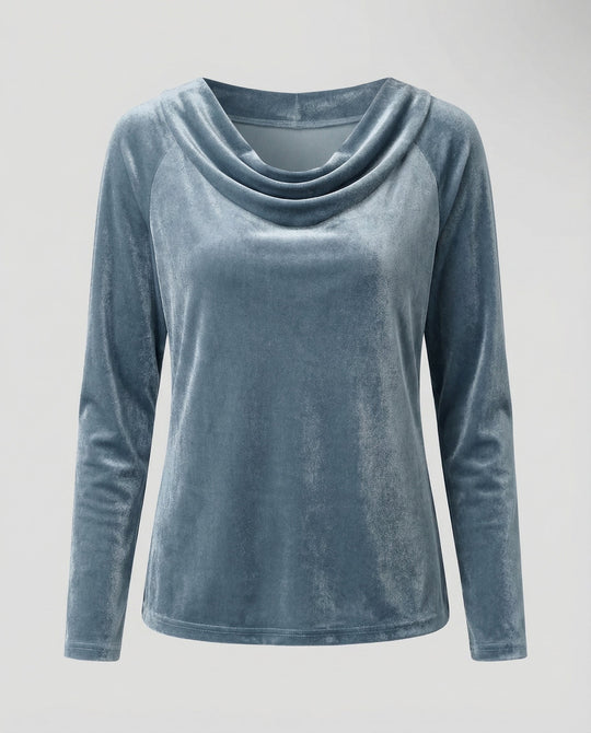 Elegantes Samtshirt Damen Lässig