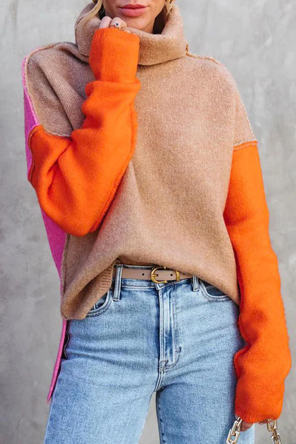 Schöner Colorblock Pullover