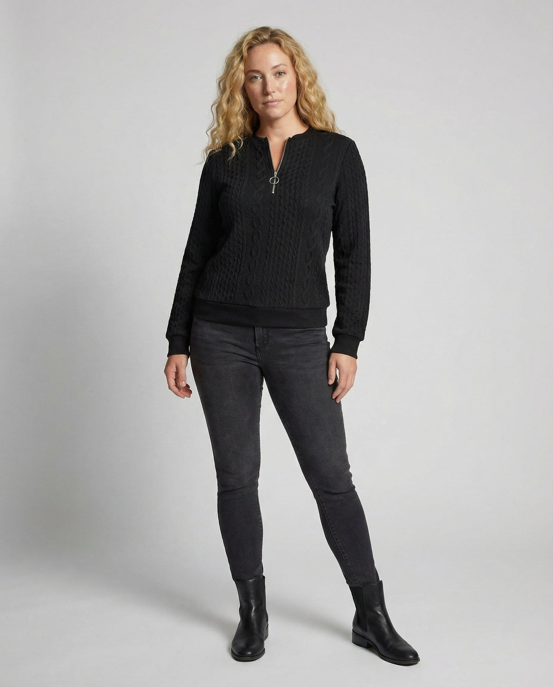 Weicher Casual-Pullover Mit Textur Für Damen