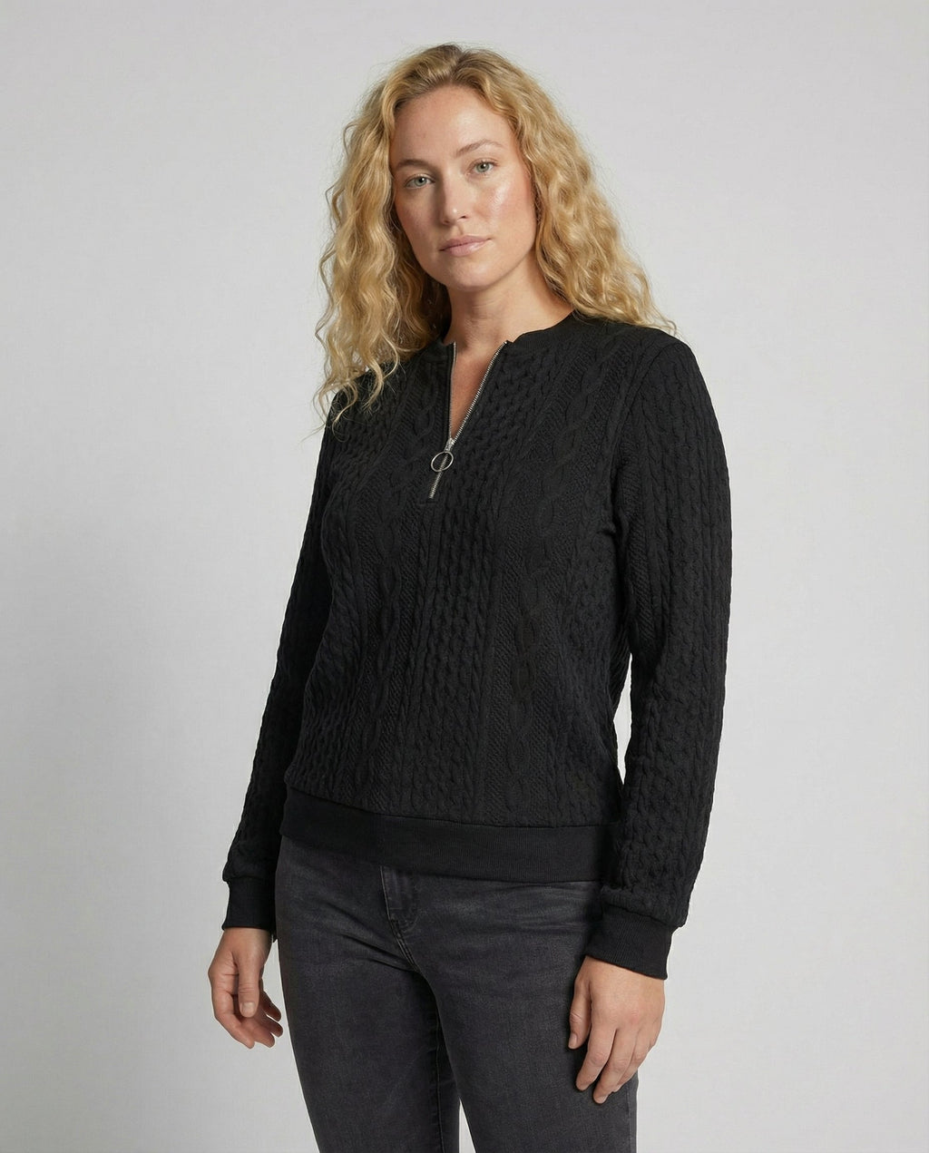 Weicher Casual-Pullover Mit Textur Für Damen