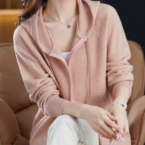 Shopnory | Cardigan mit Reißverschluss Aus Weichem Strick