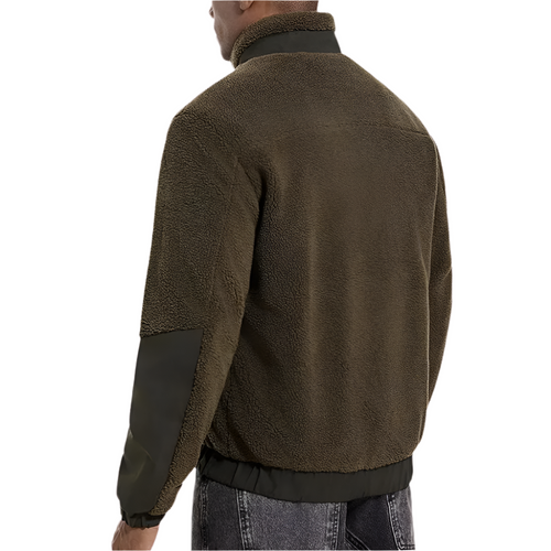Herren Outdoor-Fleecejacke mit Reißverschluss und Verstärkten Details